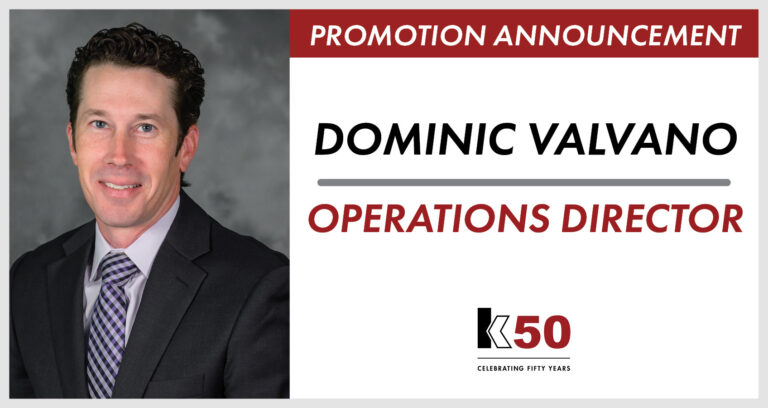 Dominic Valvano Promoted to Operations Director