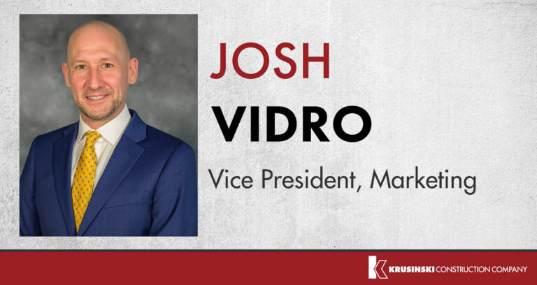 Krusinski Construction Welcomes Josh Vidro as Vice President of Marketing